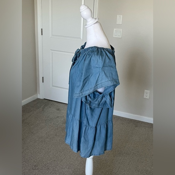 NWT Joes Jeans Chambray Flutter Top Size Large - Picture 5 of 9